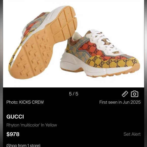Gucci Rython Multicolor GG Sneakers - Picture 2 of 6